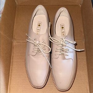 Sol Sana Beige Leather Oxfords